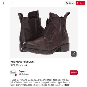 MIZ MOOZ - NWT!! Nicholas Booties SZ 7